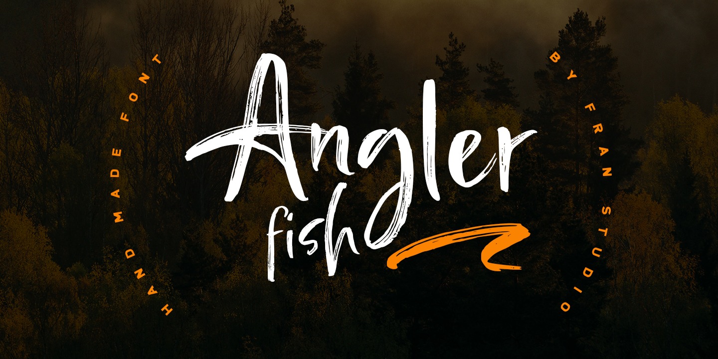 Пример шрифта Angler Fish